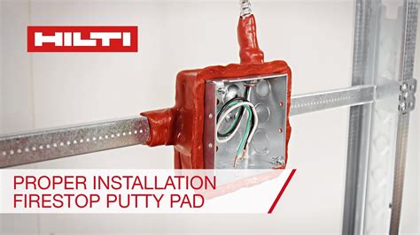 electrical boxes in fire rated walls metal building|hilti putty pads.